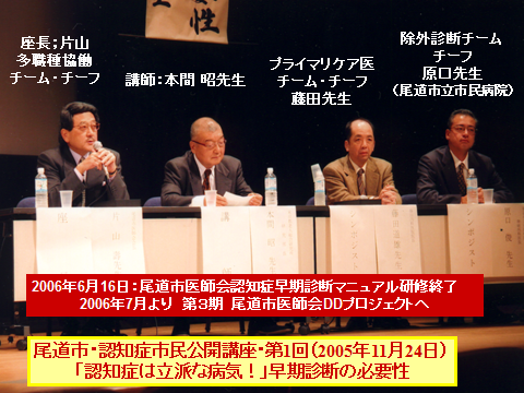 尾道市・認知症市民公開講座・第一回 (2005年11月24日)
